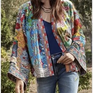 Johnny Was dreamer embroidered reversible silk kimono